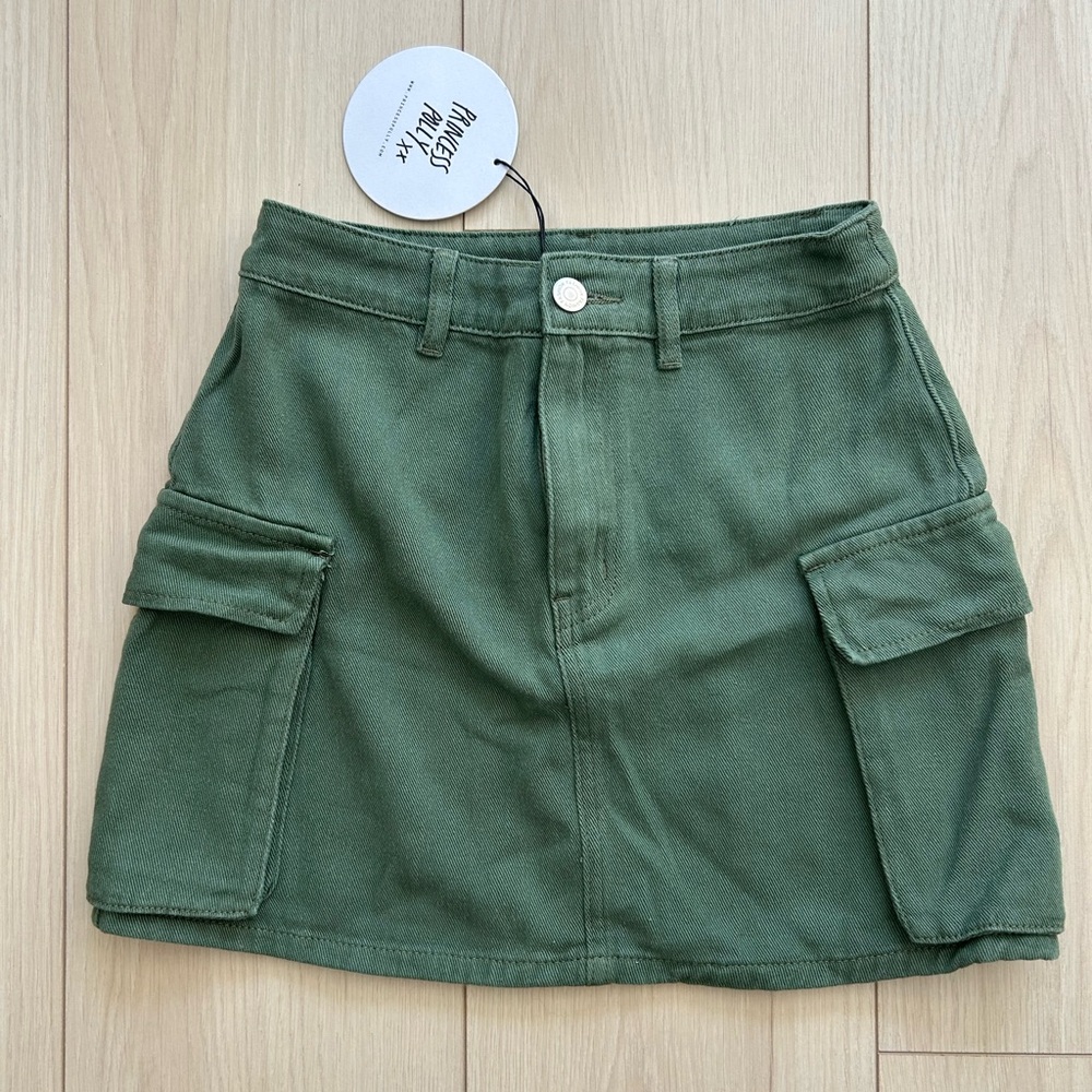 Princess Polly Olive Green Utility Mini Skirt